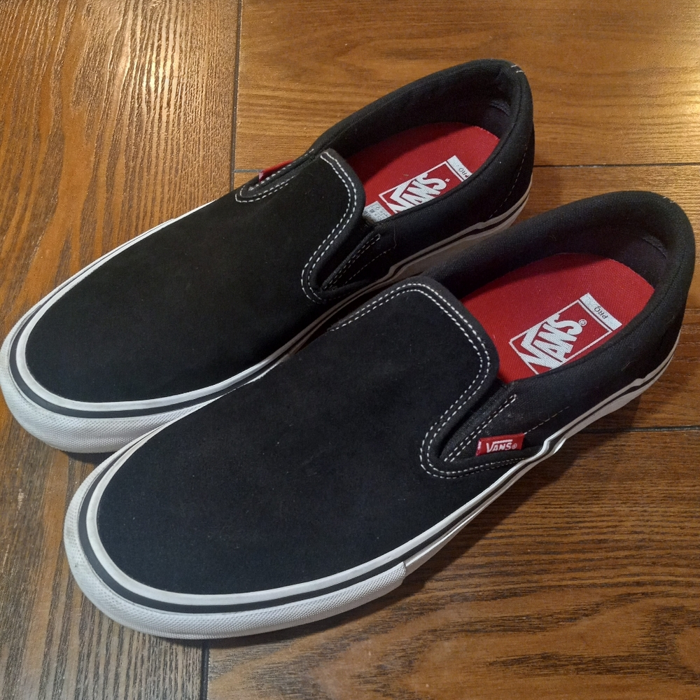 vans slip on pro red tag